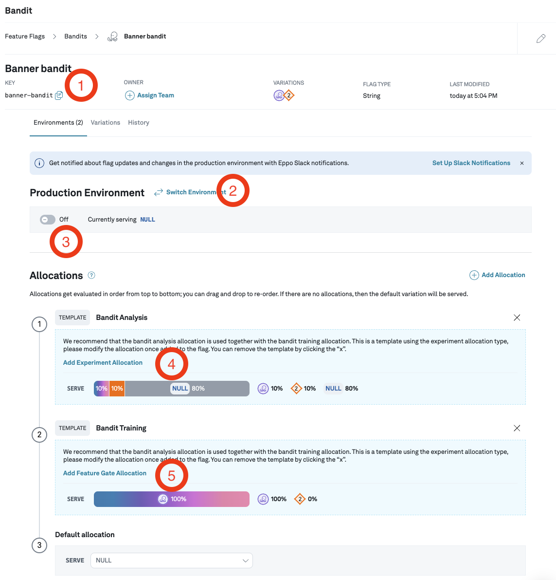 Create a contextual bandit flag