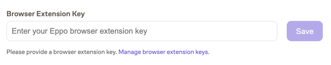 Browser Extension Key
