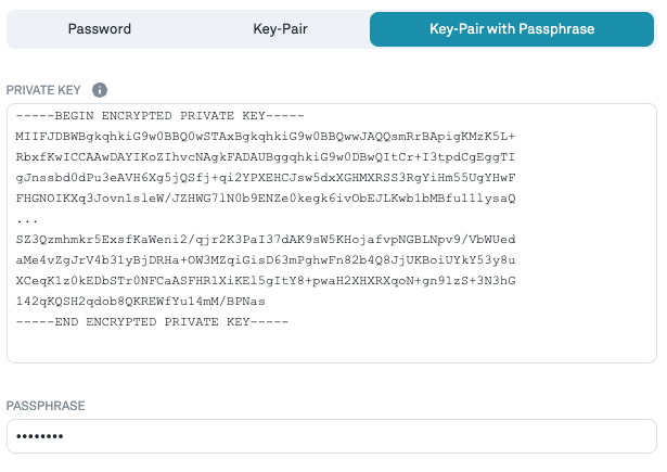 encrypted key-pair authentication